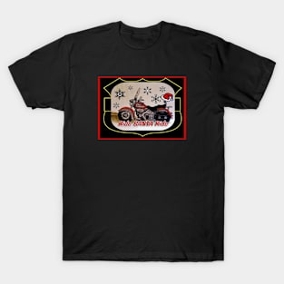 Ride Santa Ride … Bikers Christmas Moto T-Shirt